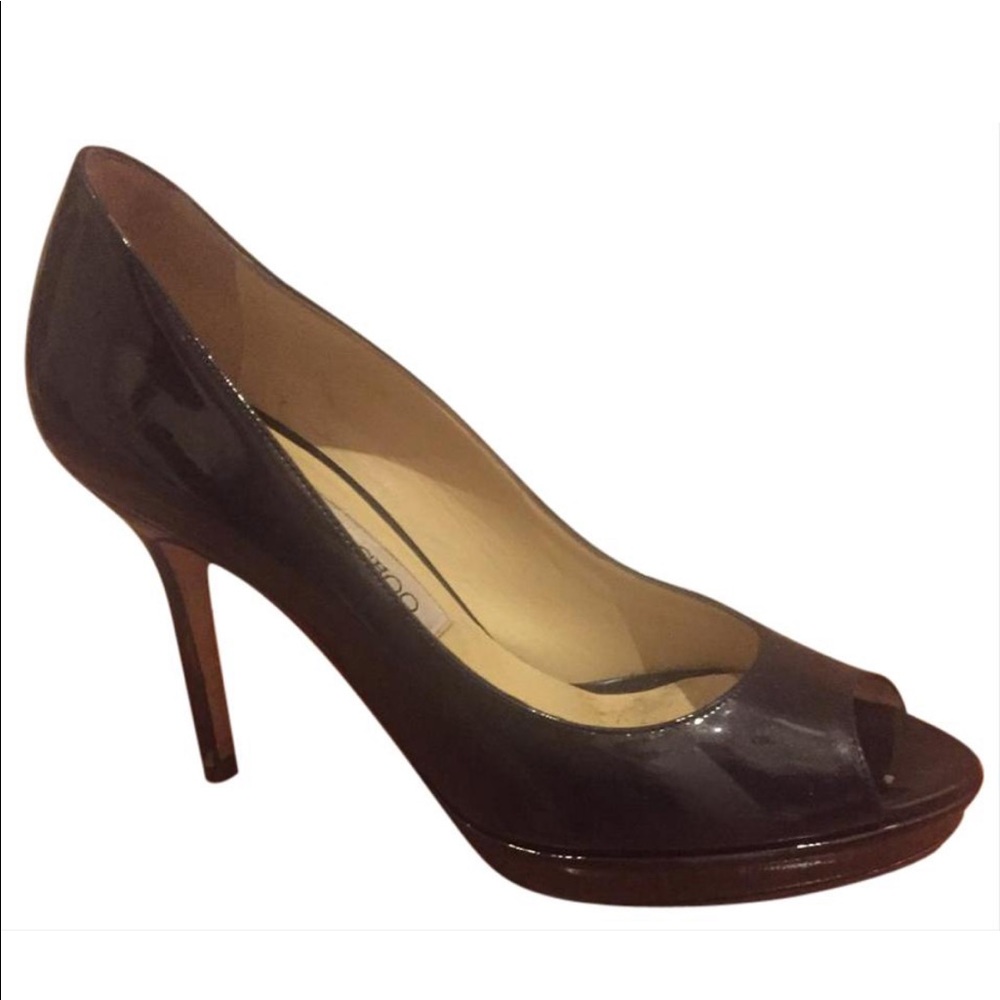 Jimmy Choo Luna Peep Toe Midnight Blue